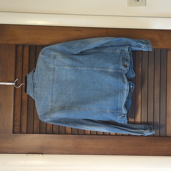 Moosimo supply Co faded denim blue jean jacket size large - Picture 2 of 7